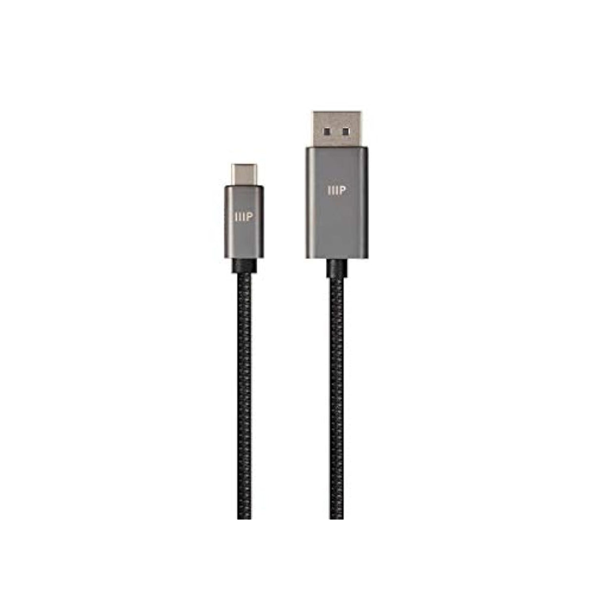 Bidirectional Usb Type-C To Displayport 1.4 Cable - 4K@60Hz, Easy Plug And Play, Nylon-Braided Jacket, 6 Feet, Black