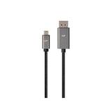 Bidirectional Usb Type-C To Displayport 1.4 Cable - 4K@60Hz, Easy Plug And Play, Nylon-Braided Jacket, 6 Feet, Black