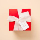 Letterpress Gift Tags, Gold Foil, Thank You, To And From, Set Of 25 Paper Tags With Satin Ribbon