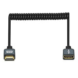 Hdmi To Hdmi Adapter Coiled Cable, 4K Coiled Hdmi Male To Hdmi Female Cable, H