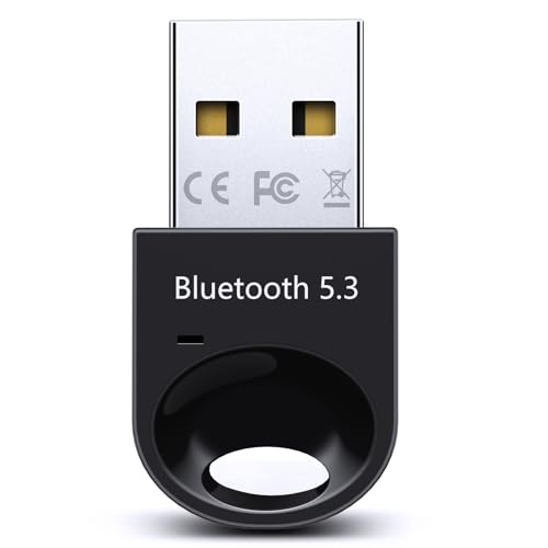 Usb Wireless 5.3 Adapter For Desktop Computers, True Plug And Play Mini Wireless Dongle Receiver And Transmitter For Laptops, Headphones, Keyboards, Mouse, Speakers, Windows11/10/8.1 (Black)
