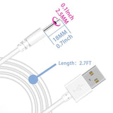 Dc Charging Cable, 2.5Mm Massager Charger Cable Charger Replacement 2.7Ft Dc Charging Cable Fast Usb Charger Cord Replacement, 2 Pack