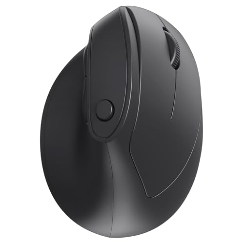 Ergonomic Mouse, Usb+Bluetooth Dual Connection, Wireless Vertical Mouse For Reducing Wrist Pain, 1000/1600/2400 Dpi, Ergo Mouse With Quiet Click For Windows Mac Os Pc Computer Laptop, Black