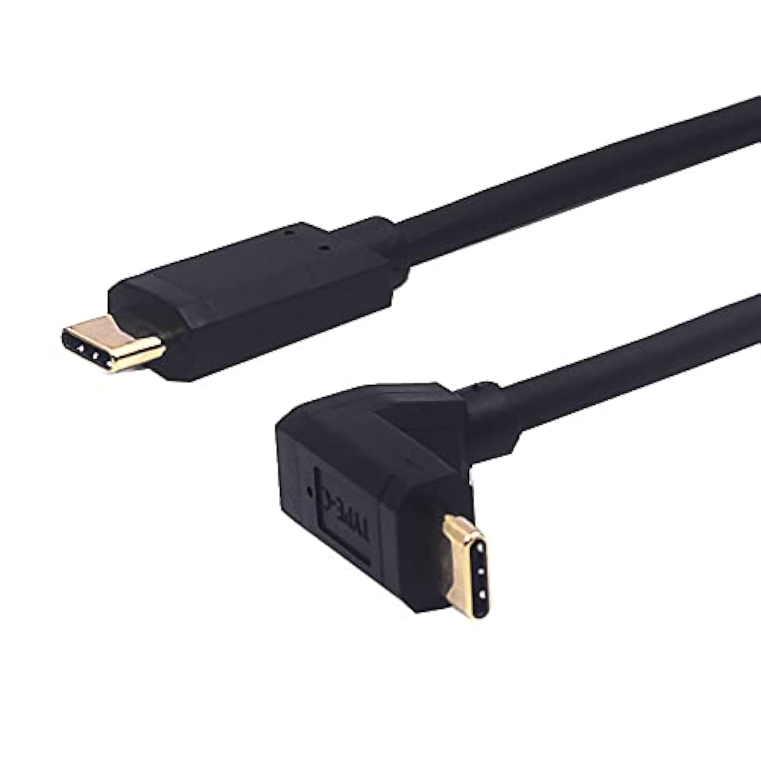 2Ft Usb 3.1 Type C Cable, Usb C Male To 90 Degree Up & Down Angle Usb C Male C