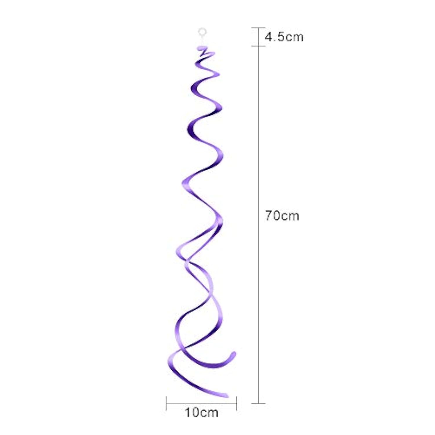 12Pcs Purple Hanging Spiral Swirl Ceiling Decorations 74cm for Party Supplies