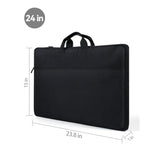 Laptop Sleeve Case 24 Inch, 360° Protective Laptop Carrying Case Computer Cover Bag With Handle For 23-24.5 Inch Desktop, Portable Monitor, Notebook, Large Travel Briefcase Handbags(Black)