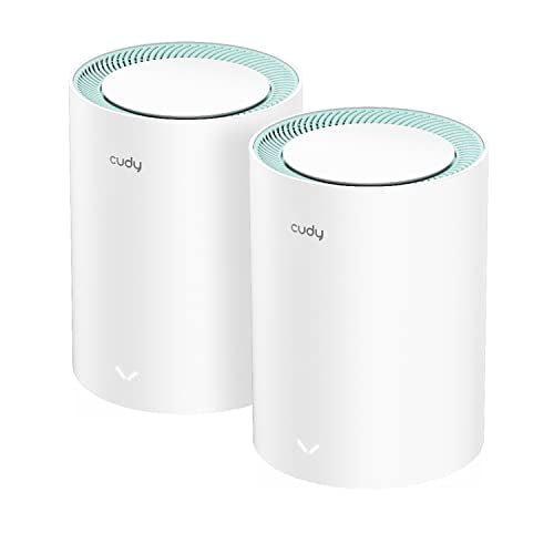 M1300 2-Pack Ac1200 Gigabit Whole Mesh Wifi System, Dual Band, Wifi Extender, High Gain Antennas, Vpn, Cloudflare, Connect Up To 100 Devices