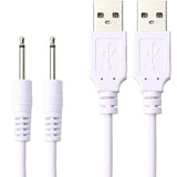 2 Pack Replacement Dc Charging Cable Set Compatible With Tracys Dog,Compatible With Paloqueth,Compatible With Lovesense,Beauty Instrument Usb Charger Cords 2.5Mm
