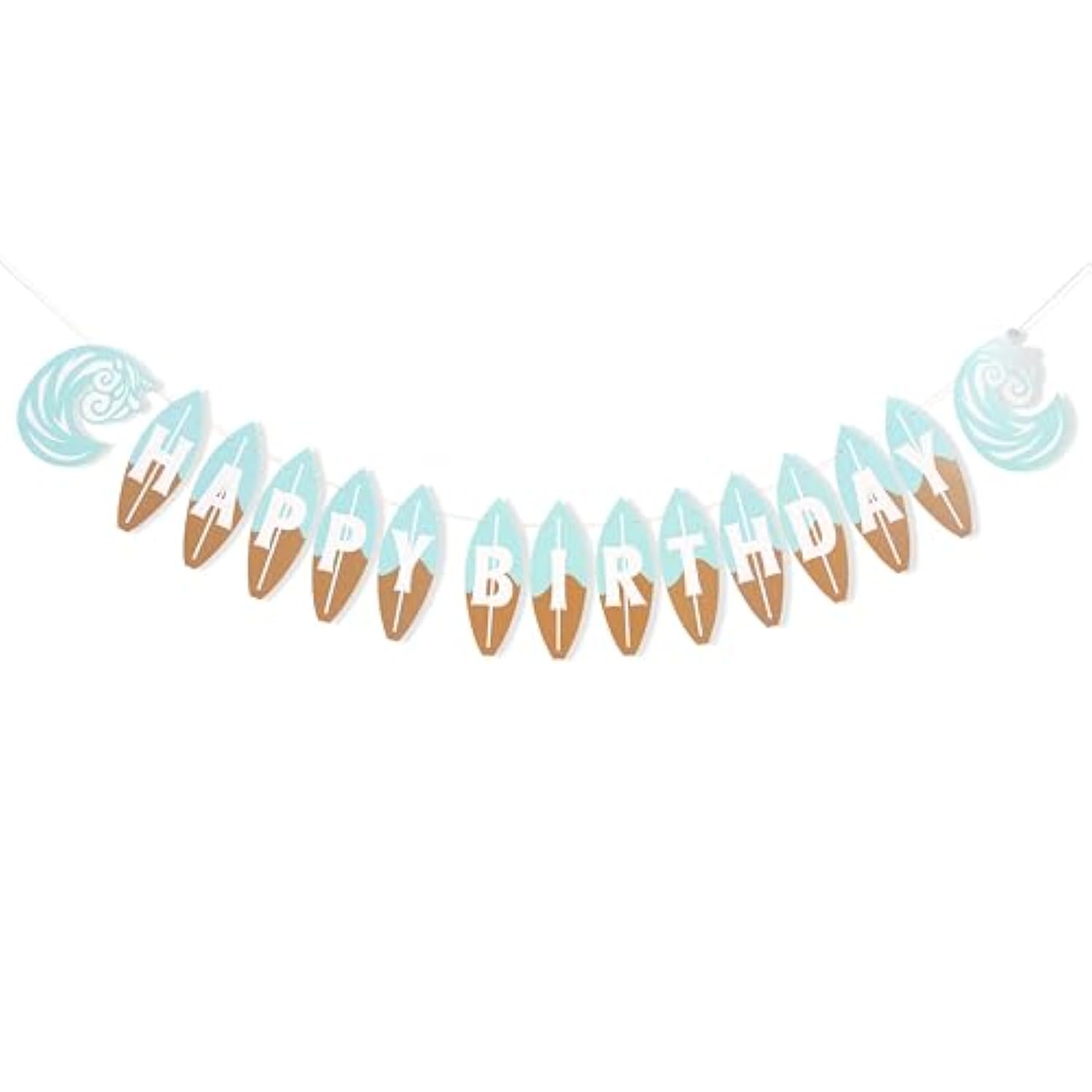 Surf Happy Birthday Banner - Surf 1St Birthday Decorations,The Big One Wave First Surfboard Banner,Beach Party Decorations (Surfbirthday)
