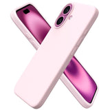 iPhone 16 Case 6.1" Slim Liquid Silicone Chalk Pink