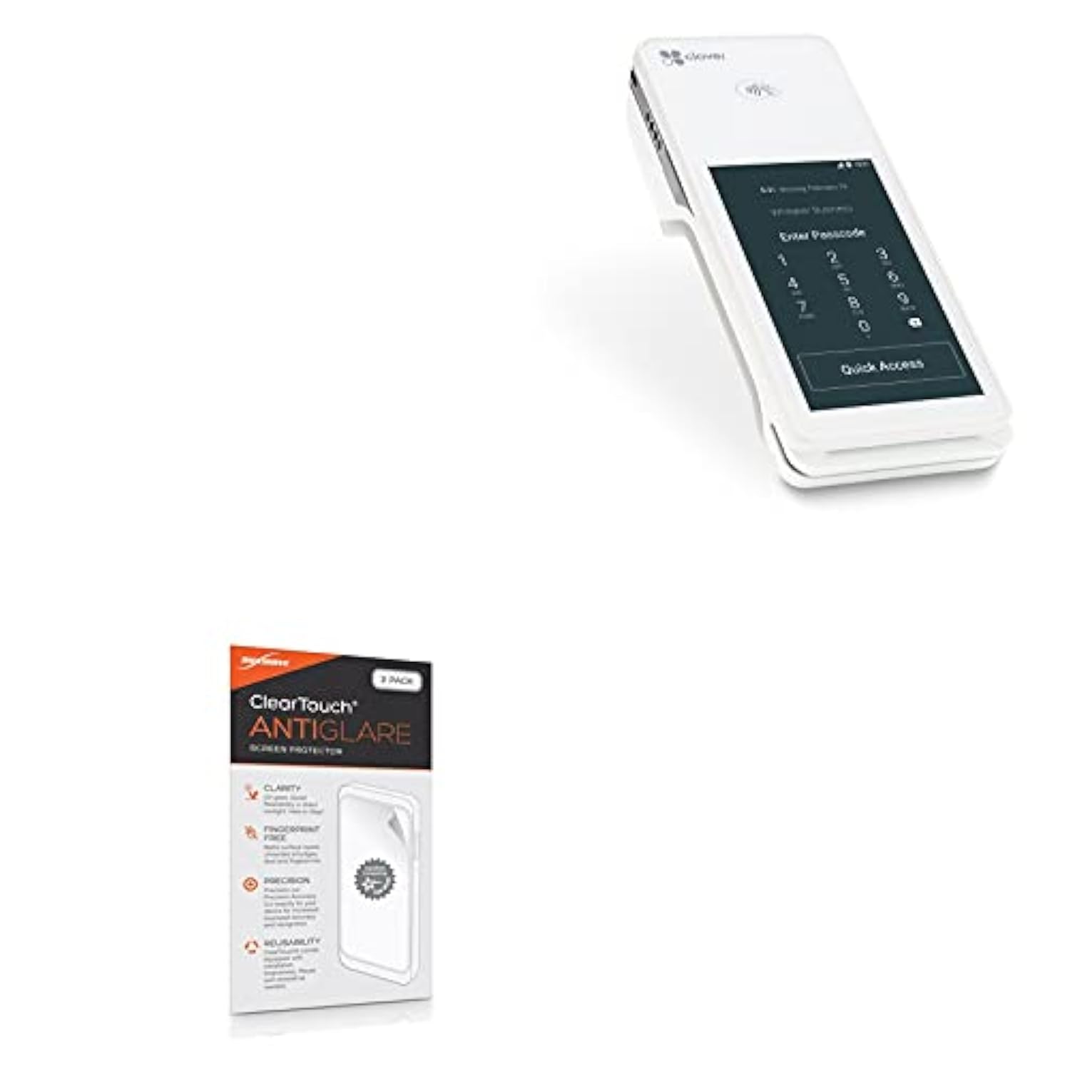 BoxWave Screen Protector Compatible with Clover Flex - ClearTouch Anti-Glare (2-Pack), Anti-Fingerprint Matte Film Skin for Clover Flex