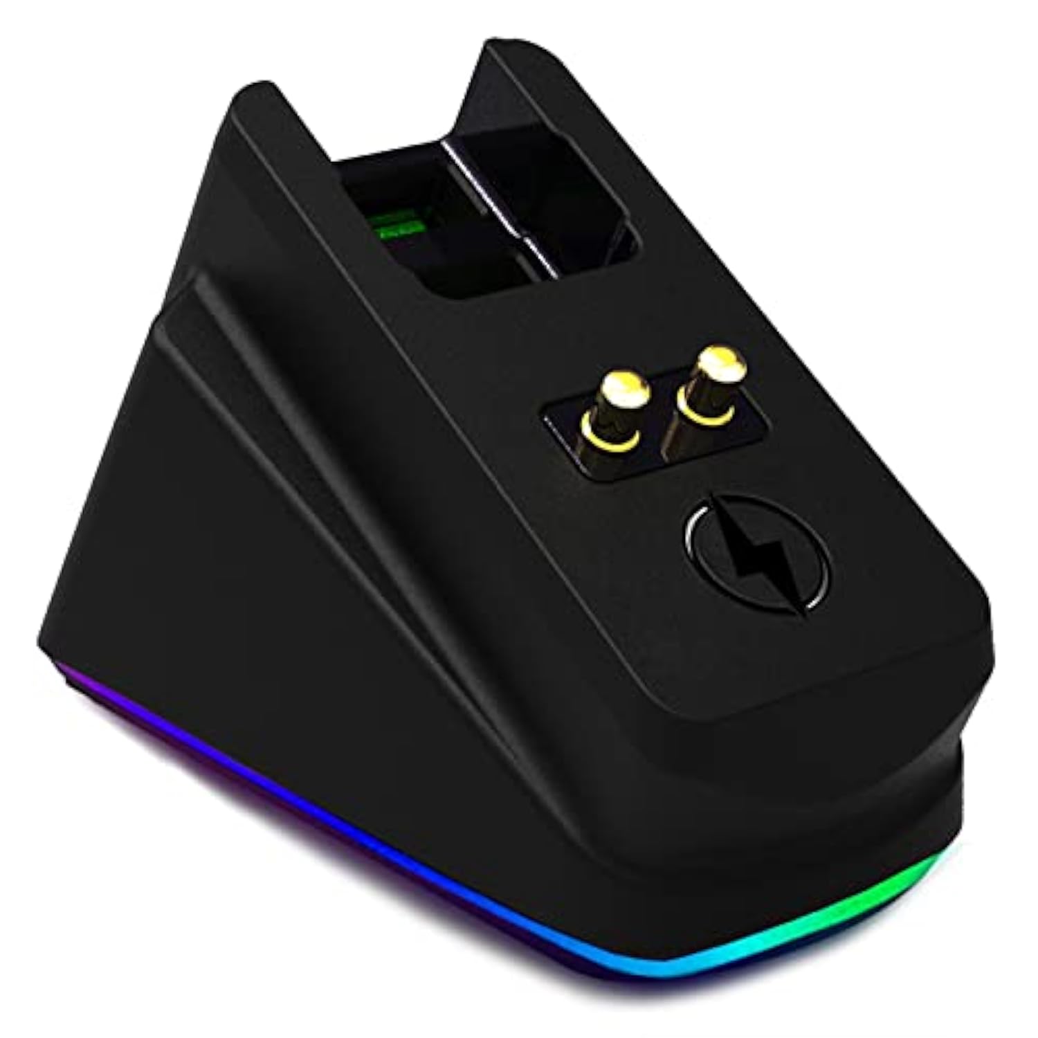 Mouse Charging Dock Compatible With Razer Gaming Mouse Viper Ultimate Naga Pro Deathadder V2 Pro And Basilisk Ultimate Magnetic Charging Rgb Lights Status Indicator Gecko Feet (Rgb)