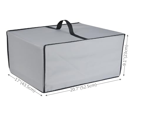 Heavy Duty Fabric Nylon Printer Dust Cover Compatible With Hp Smart -Tank Plus 651 Wireless All-In-One Ink -Tank Printer/Hp Envy Inspire 7955E Wireless Color Inkjet Printer (Silver Grey)