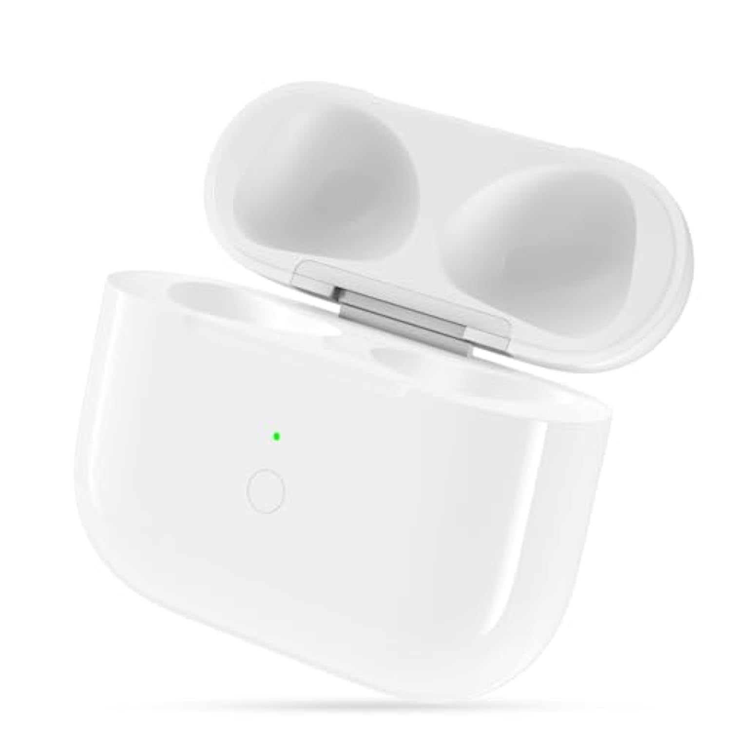 Wireless Charging Case Replacement With Airpods 3Rd Gen, Only Compatible With Airpod 3Rd Generation Charger Cases, With Blue-Tooth Pairing Sync Button & L-Port, White (No Earbuds)