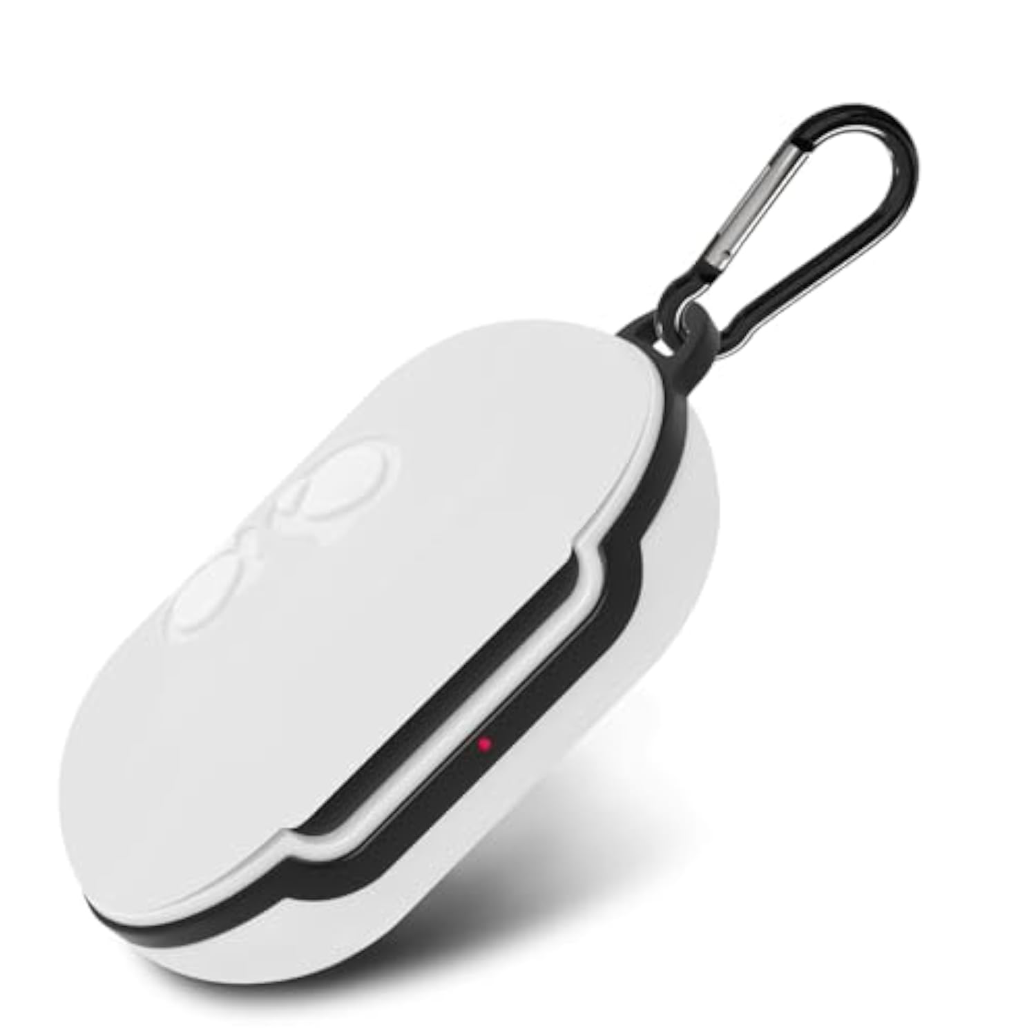 Silicone Cover Case for Samsung Galaxy Buds+ and Buds 2 True Wireless Earbuds with Keychain, White