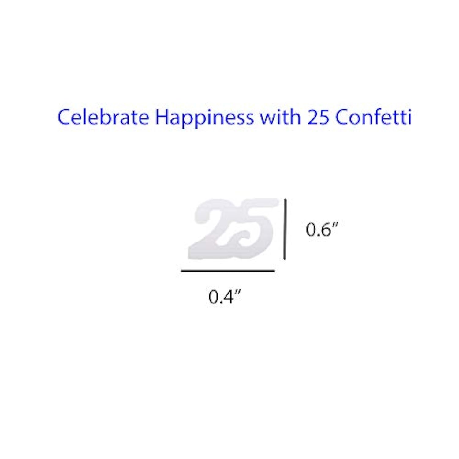 25Th Birthday Confetti Number 25 Confetti 25Th Anniversary Party Confetti For Party Table Decoration Supplies Or Diy (Silver 1.5 Oz 1500 Pieces)