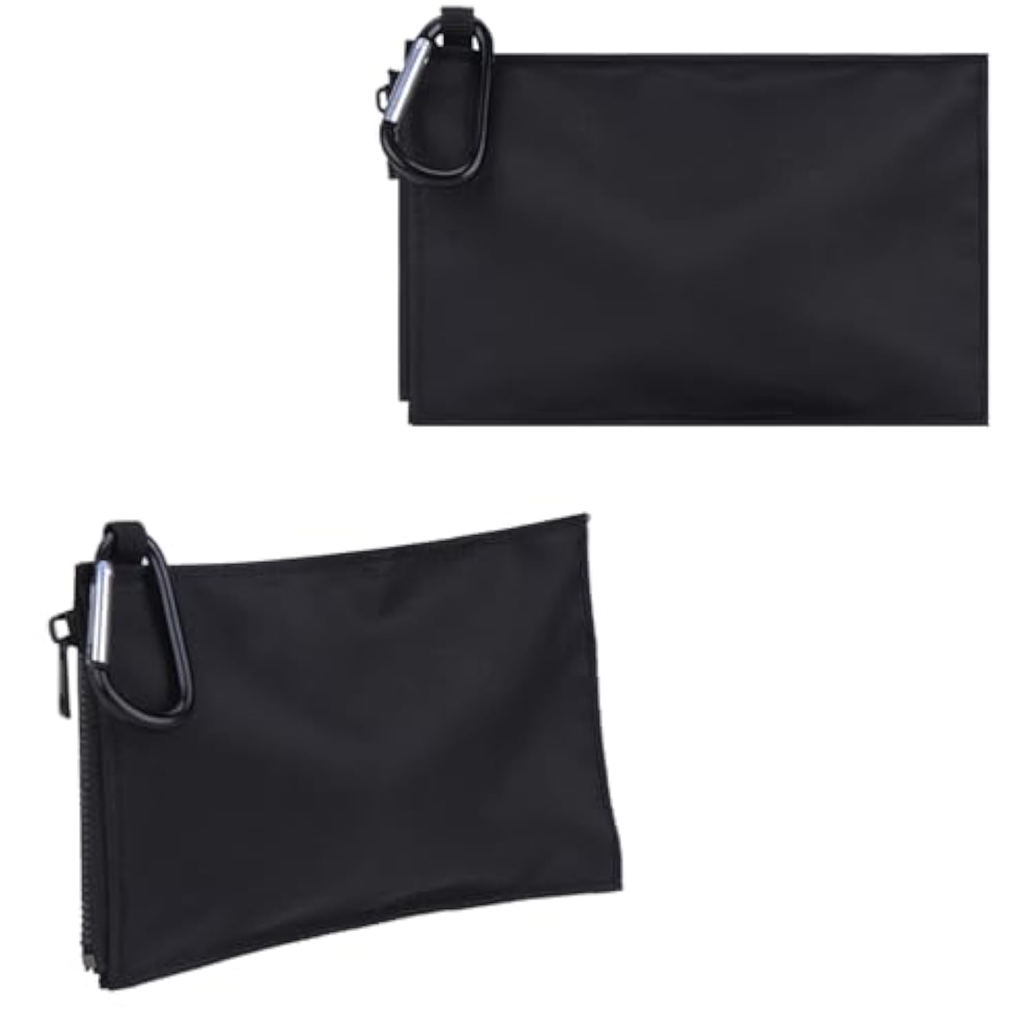 Hanging Mouse Pouch For Travel Electronics - Waterproof Nylon Organizer Bag With Carabiner (4.7X3.1In) - Fits Chargers, Makeup, Office Supplies & Gym Essentials (Black)