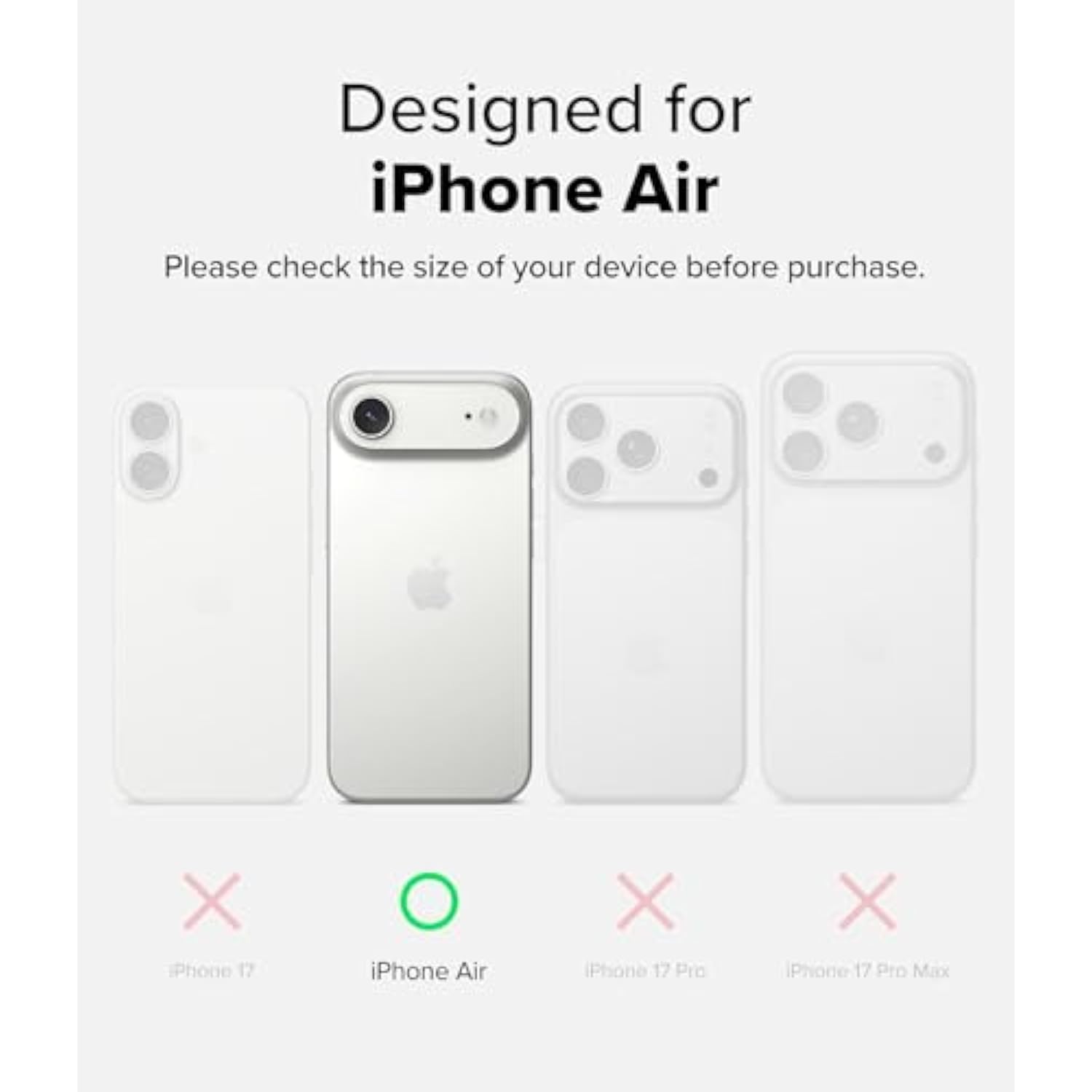 Ringke Onyx for iPhone Air Case, [Feels Good in The Hand] Oil & Dirt Resistant, Individual Lens Covers for Cameras, Non-Slip Enhanced Grip Lightweight Cover - Black