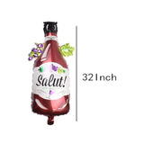2 Pcs Grape Bottle Foil Balloons Birthday Engagement Bachelorette Party Decoration