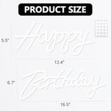 White Felt Happy Birthday Sign for Arch & Balloon Backdrop Decorations