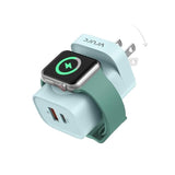 Charger For Apple Watch, Wireless Magnetic Portable Iwatch Charger Stand, Pd 20W 3-In-1 Travel Fast Charging Block For Iwatch Ultra/Se/10/9/8/7/6/5/4/3/, Iphone 16/15/14/13,Android-Green