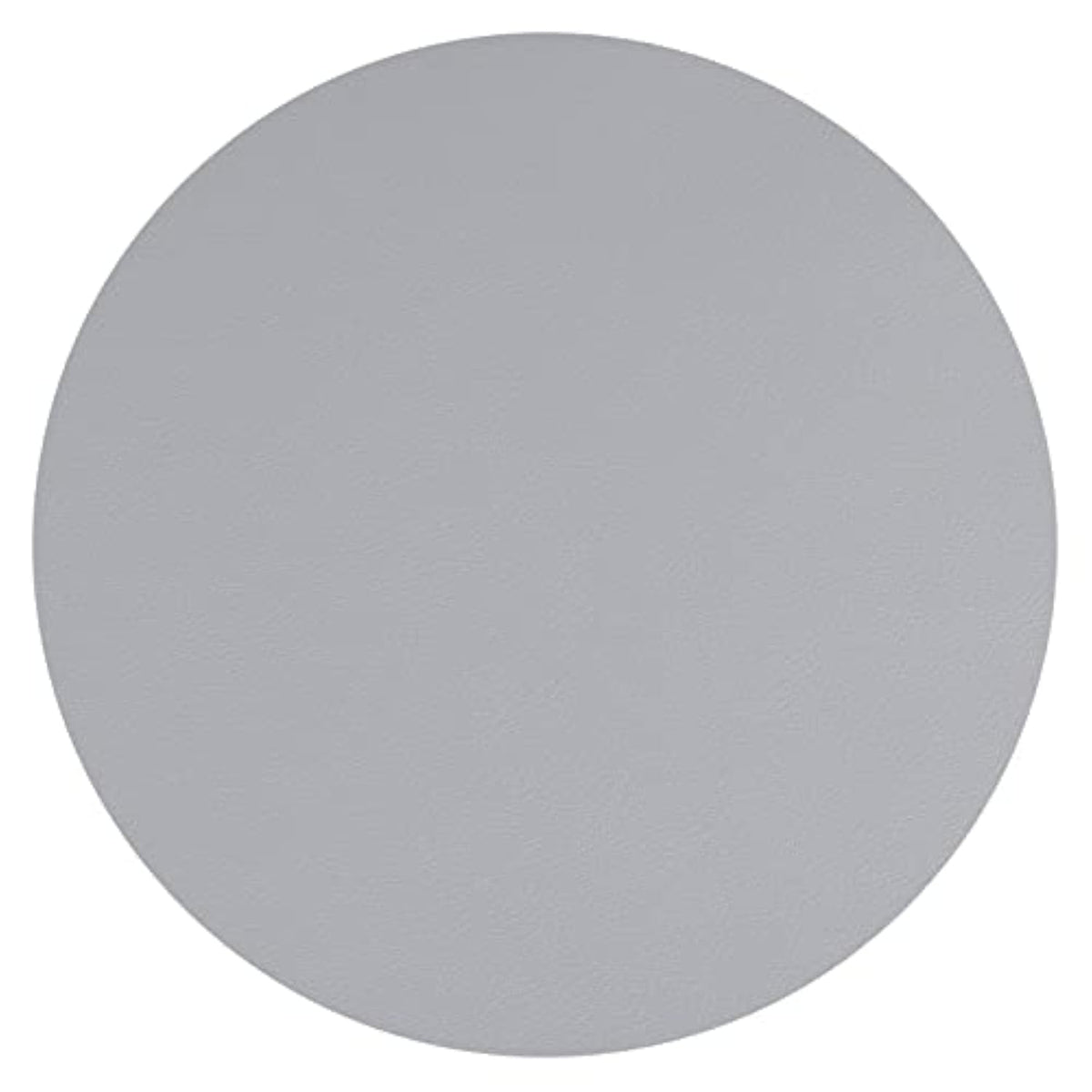 8.7"X8.7" Mouse Pad, Pu Leather Waterproof Round Desk Pad Writing Mat For Office Home, Gray