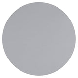 8.7"X8.7" Mouse Pad, Pu Leather Waterproof Round Desk Pad Writing Mat For Office Home, Gray