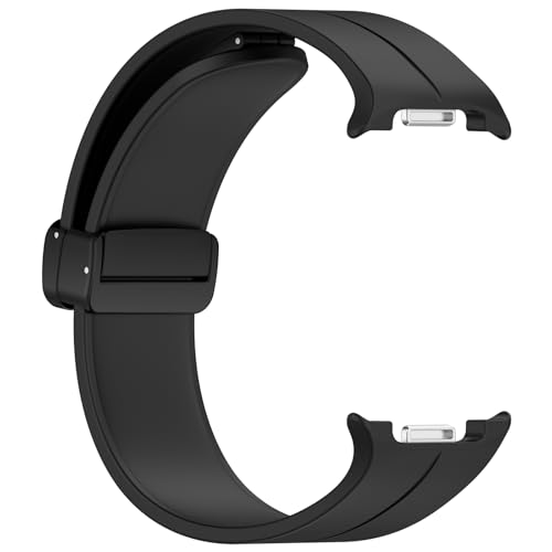 Sport Band Compatible with  Galaxy Watch 8 40mm/44mm/Classic 46mm 2025, Soft Silicone Strap with Magnetic Buckle for Men Women (Black)