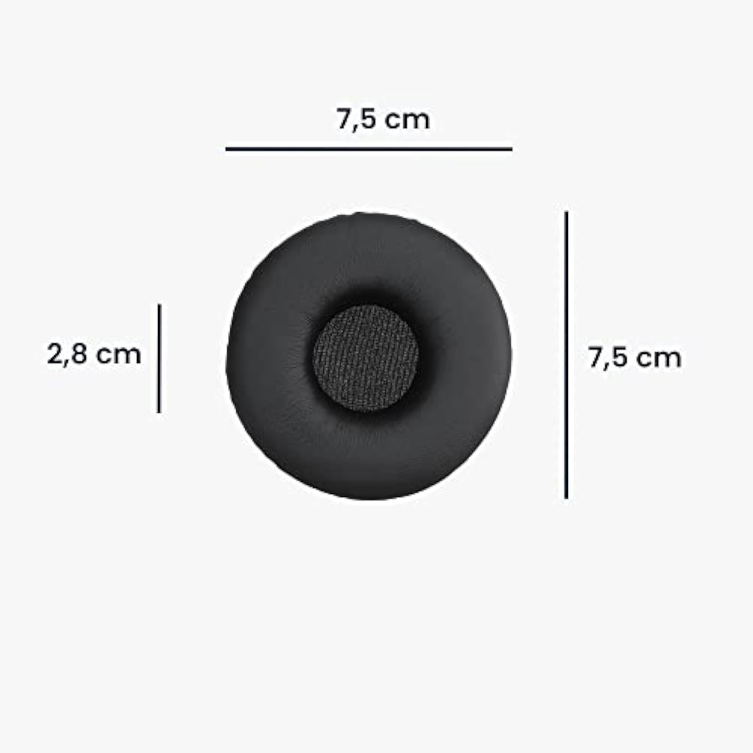 kwmobile Ear Pads Compatible with Sony MDR-XB450AP / XB550 / XB650 Earpads - 2X Replacement for Headphones - Black