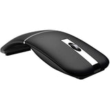 Bluetooth Wireless Mouse For Laptop, Foldable Arc 180° Rotating Silent Click Portable Curved Computer Mice For Home, Office, Travel(Black)