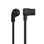 Cable Matters 2-Pack 16 AWG Low Profile Right Angle Power Cord, 90 Degree Power Cord, 6 Feet (NEMA 5-15P to Angled IEC C13)