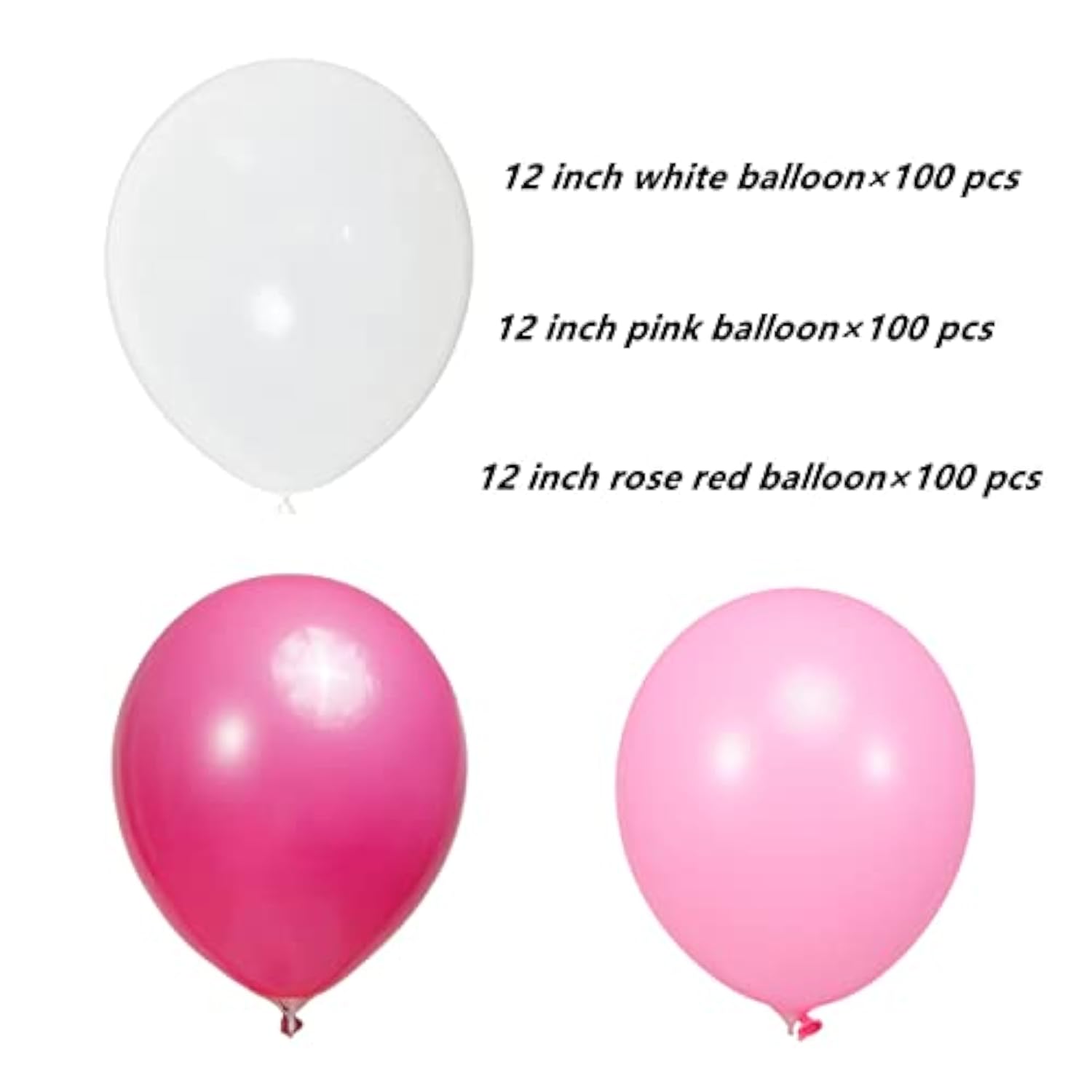 300 Pack Pink And White Balloons 12 Inch White Hot Pink Latex Party Balloon Bulk For Various Party Events Decorations