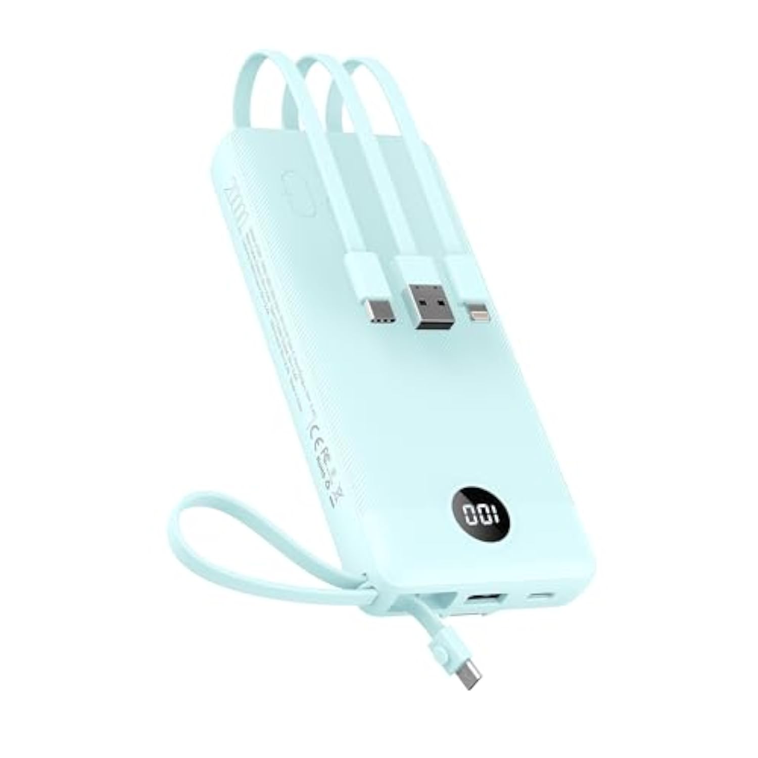 Portable Charger Built-In Cables, 20000Mah Power Bank For Iphone, Fast Charge Usb C Battery Pack Travel Essentials Powerbank Compatible With Iphone 17/16/15/14, Samsung S25/24, Android, Etc