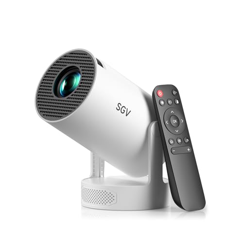 Smart Mini Projector For Bedroom, 4K Support, Portable Outdoor Projector With Android 12, Wifi And Bluetooth 5.2, Auto Keystone, For Home Theater Outdoor Movie (S100Pro)