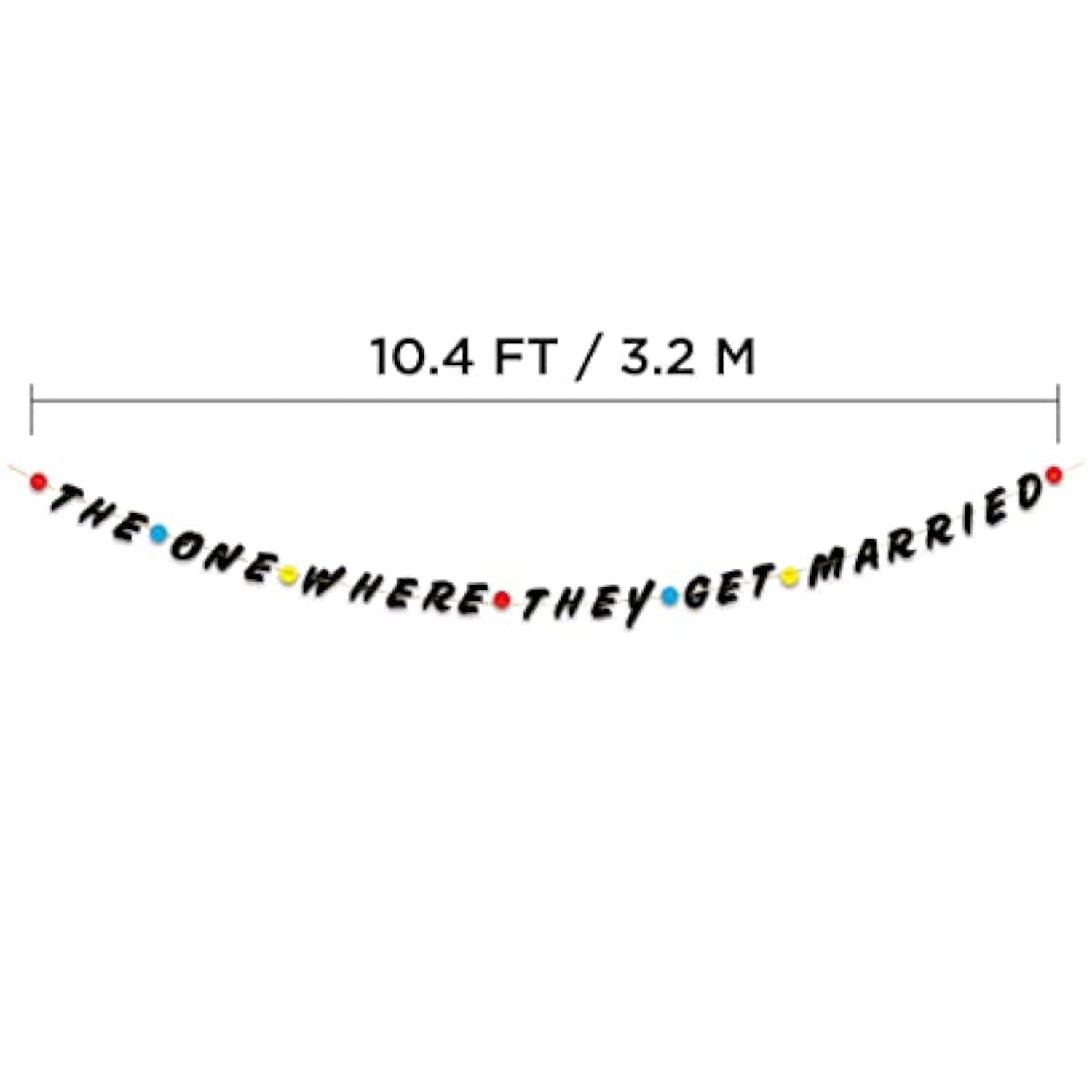 Friends Themed Wedding Black Glitter Banner - Bachelor And Bachelorette Party Decorations - Engagement Party – Wedding And Bridal Shower Decorations