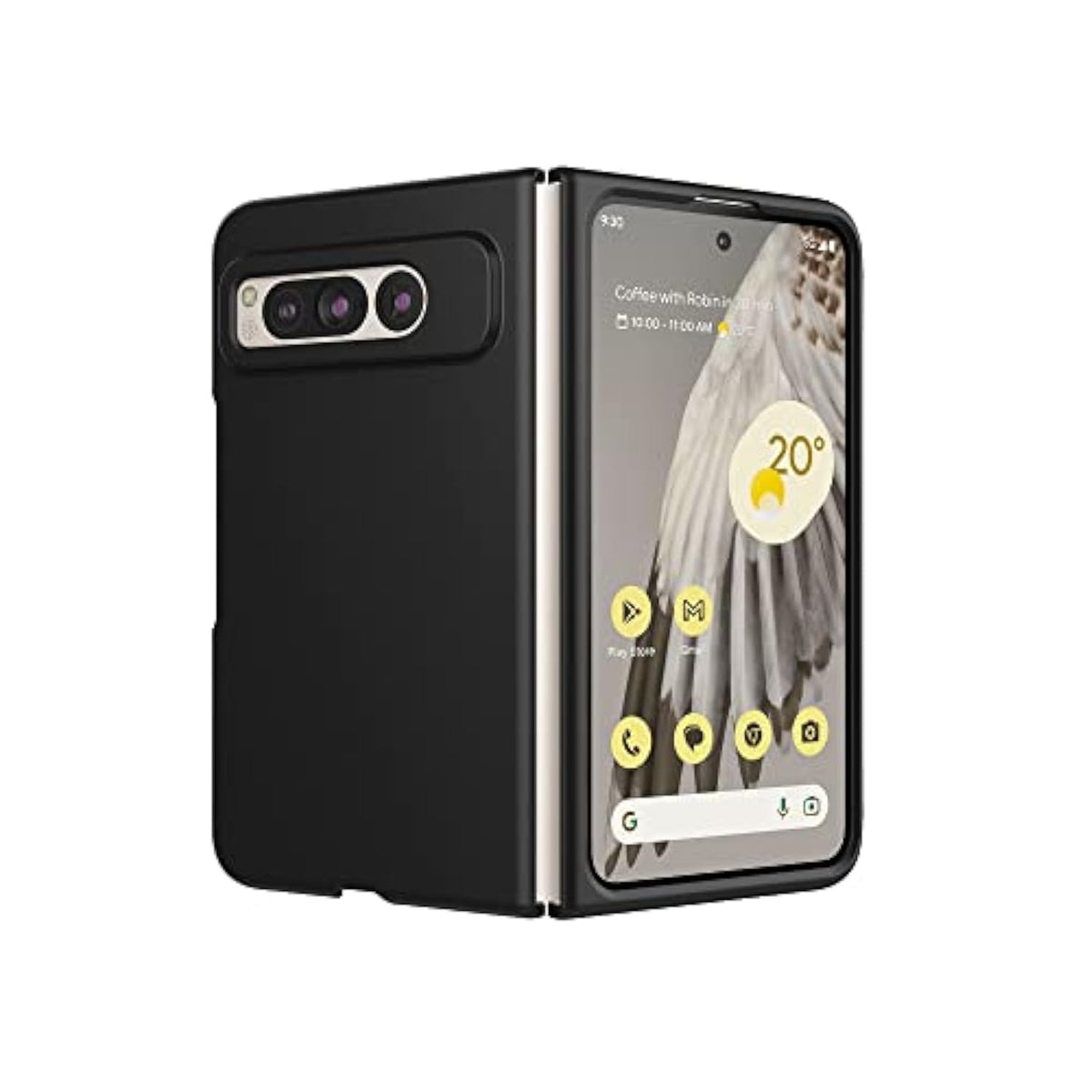 Case For Google Pixel Fold, Thin Matte Hard Pc Cover Phone Case For Pixel Fold - Black