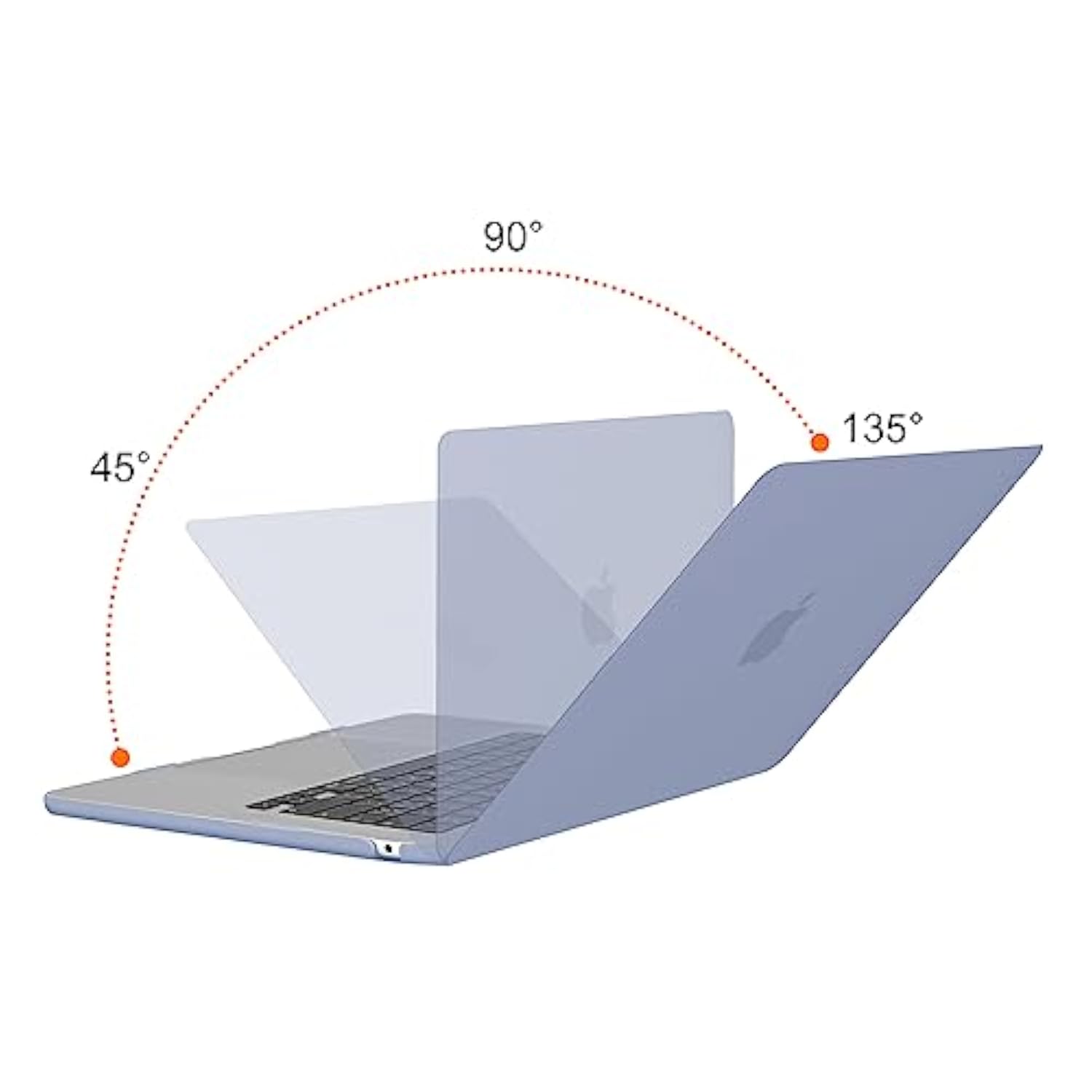 MOSISO Compatible with MacBook Air 15 inch Case M4 M3 M2 2025 2024 2023 Release A3241 A3114 A2941 with Touch ID, Plastic Hard Shell Case&Keyboard Cover&Screen Protector&Storage Bag, Lavender Gray