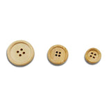 100Pcs Mixed Wooden Buttons Natural Color Round 4-Holes Sewing Scrapbo