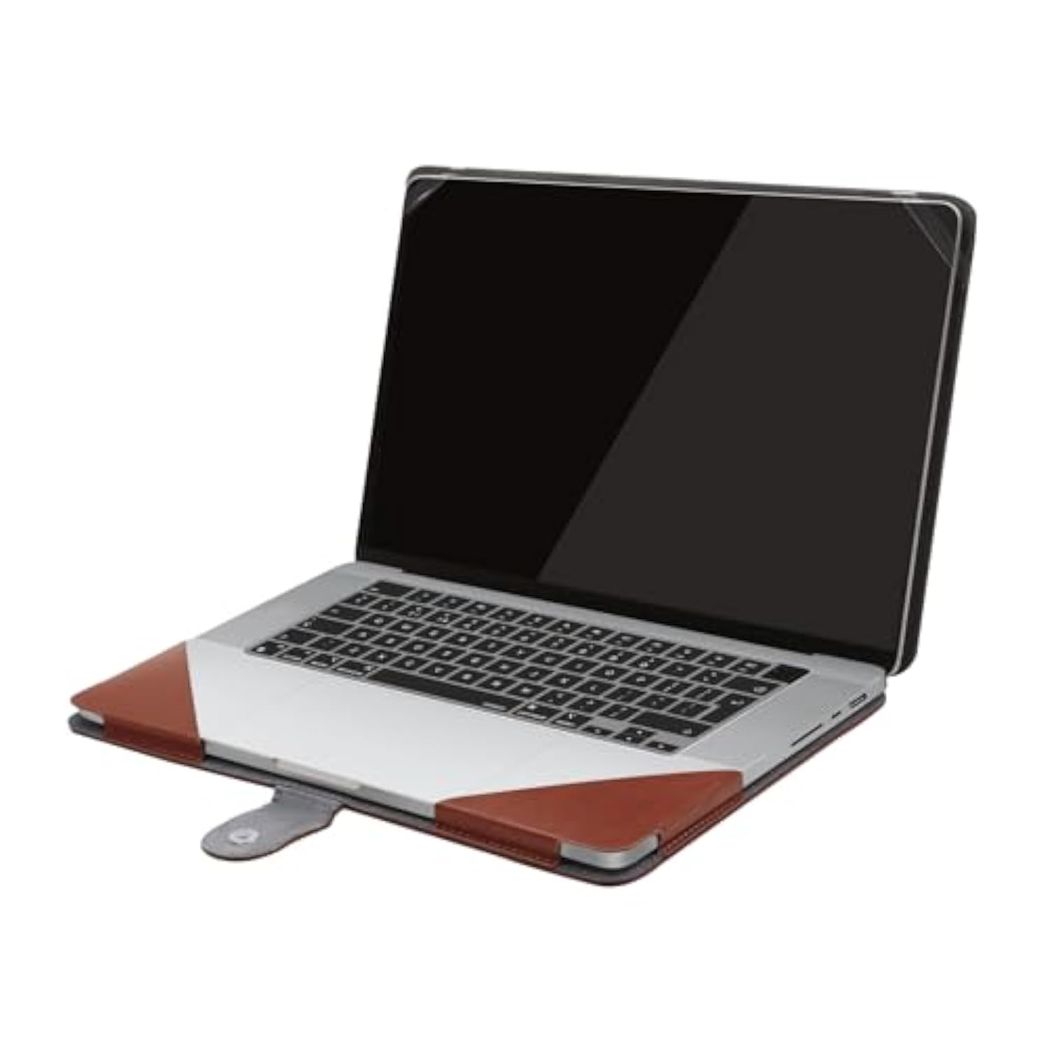 MOSISO Compatible with MacBook Pro 16 inch Case 2024 2023 2022 2021 M4 A3403 A3186 M3 A2991 M2 A2780 M1 A2485 Pro Max, PU Leather Folio Protective Stand Cover Sleeve, Brown
