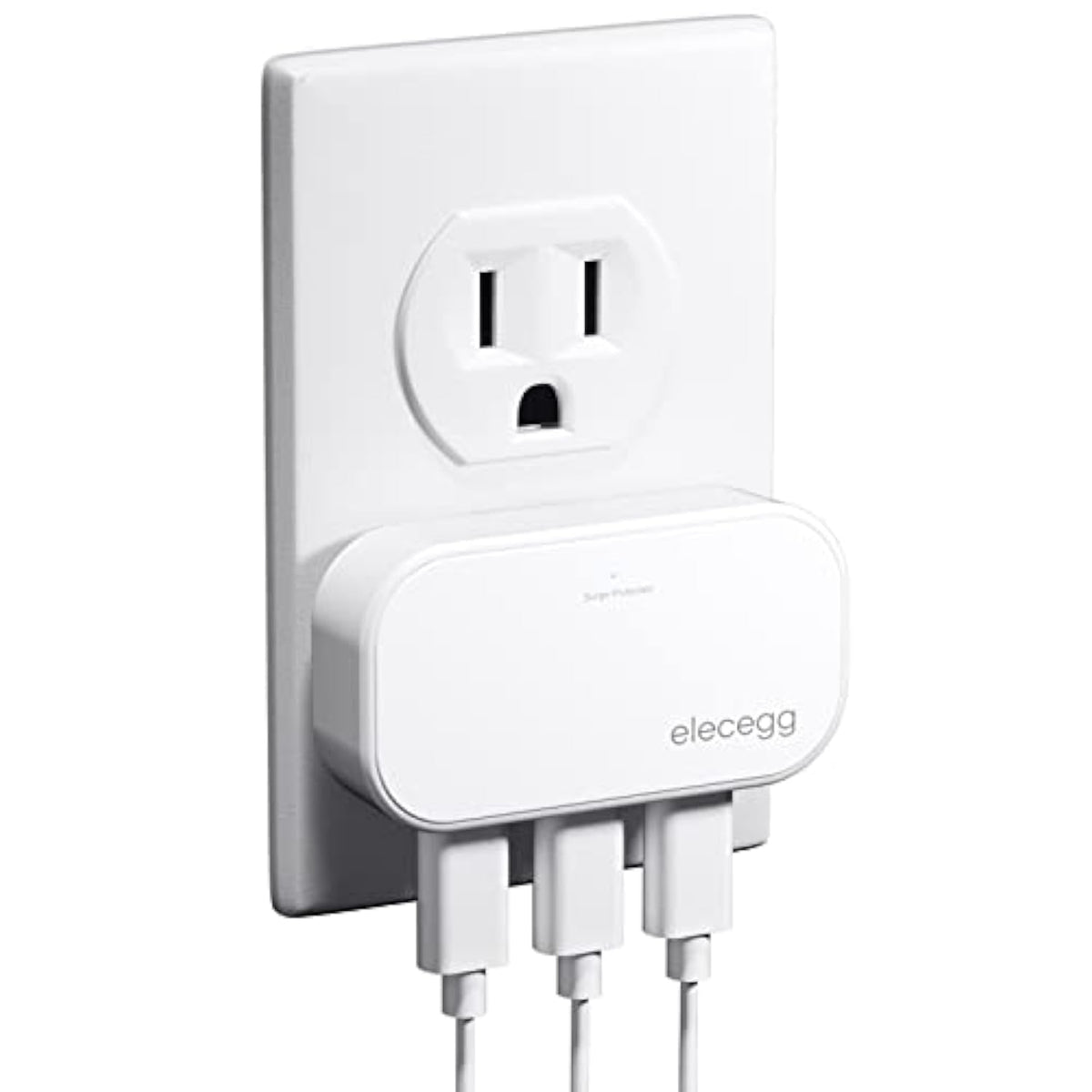 Slim Flat Usb Wall Charger, Ultra Thin 3 Port Wall Adapter With Smart Ic, Low Profile Block Power Cube For Iphone, Ipad, Ipod, Android, Samsung Galaxy, And More