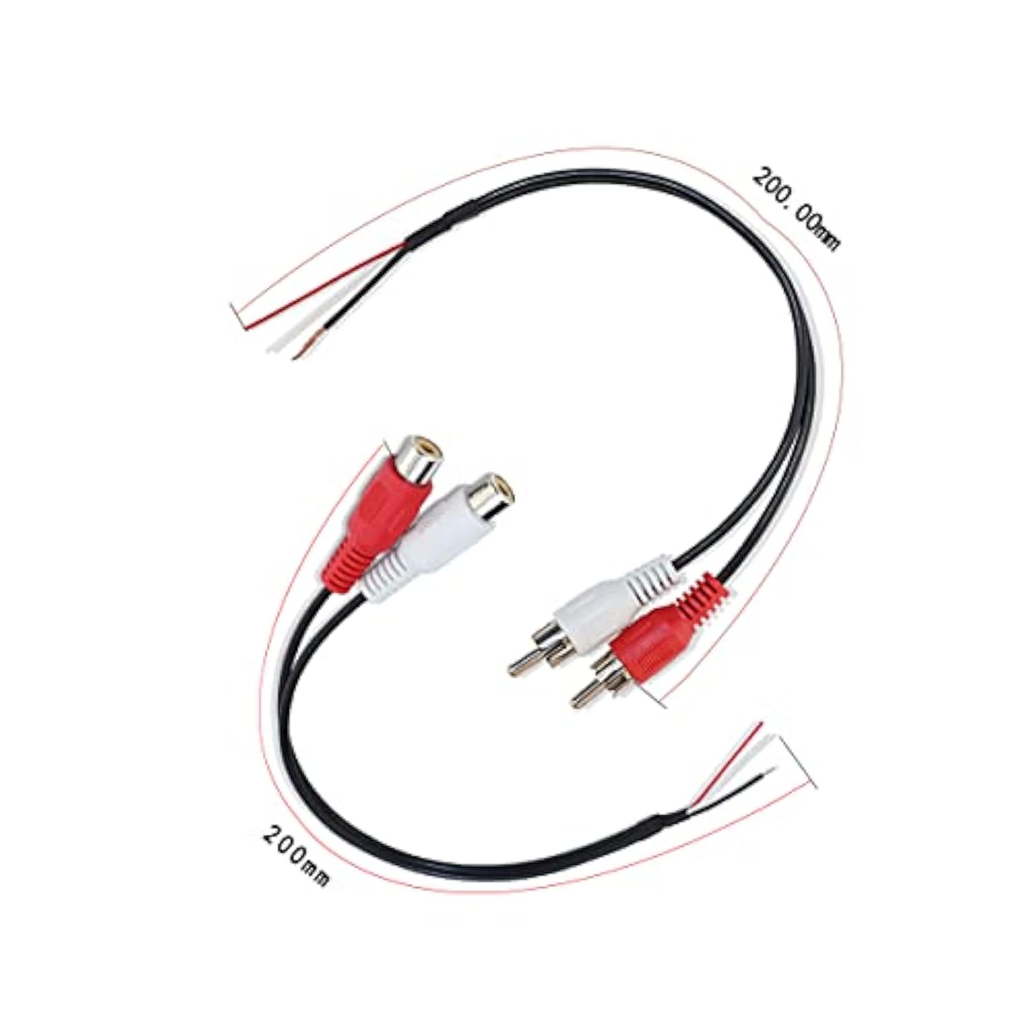 2 Pack 6Ft Rca Female To Speaker Wire, Rca Female Plug Adapter Connector To Ba