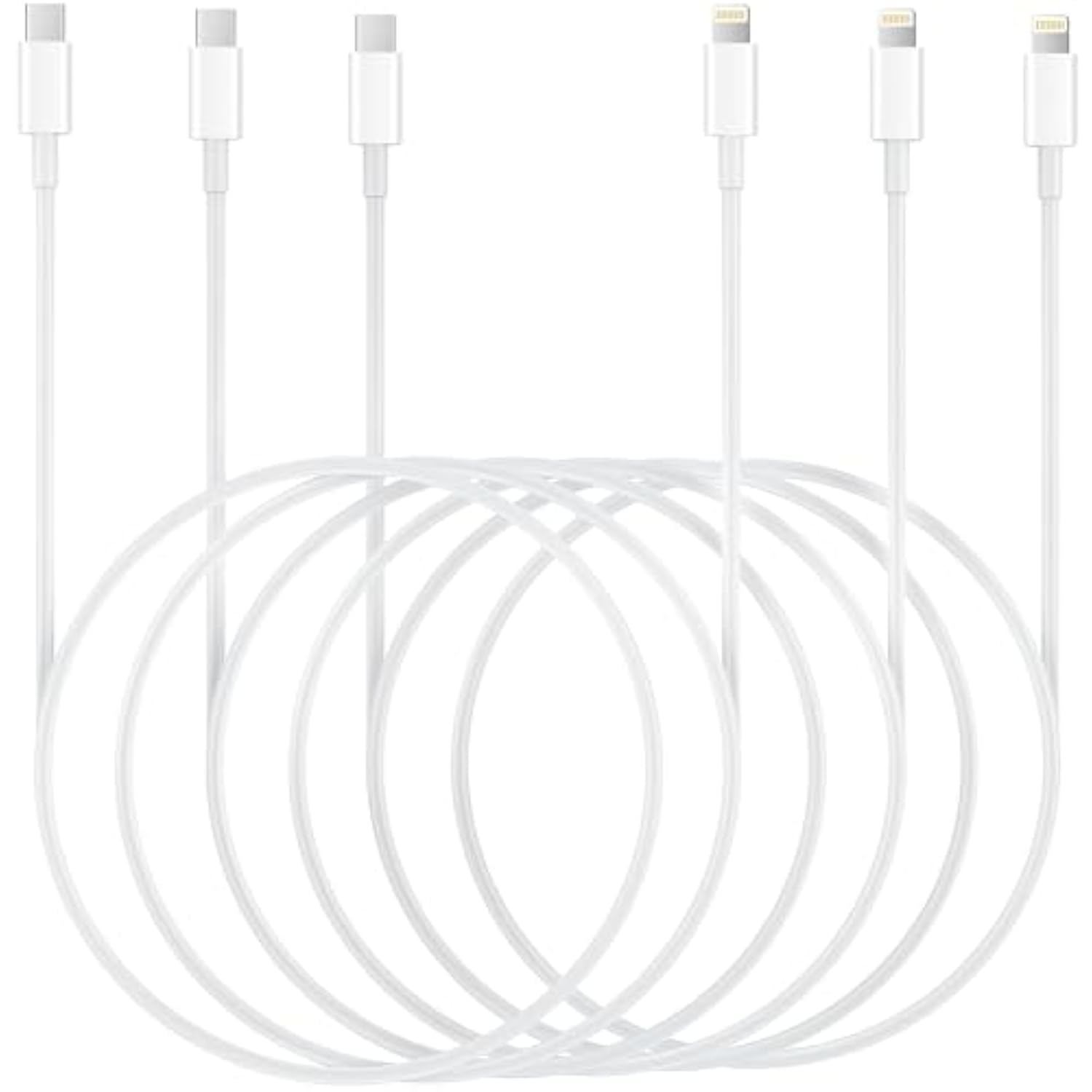 Usb C To Lightning Cable 6.6Ft 3Pack Original [Apple Mfi Certified] Iphone Fast Charger Charging Cord Cable For Iphone 14/13/13 Pro/12/12 Pro/12 Pro Max/11/Xs Max/Xr/X,Ipad,Airpods Pro And More