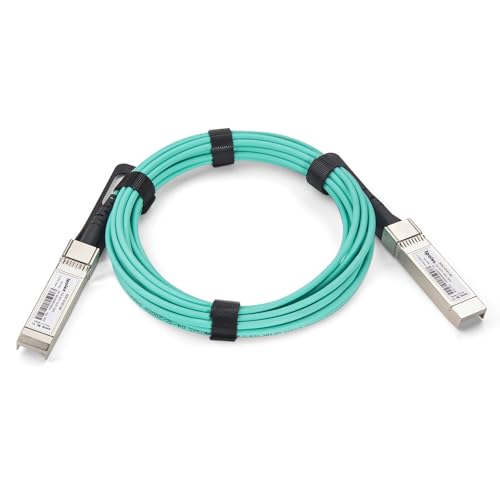 10G Sfp+ Aoc - 10Gbase Active Optical Cable, Om3 Mmf Direct-Attach Fiber Cable With Sfp+ Transceivers, For Cisco Sfp-10G-Aoc5M, Ubiquiti Unifi, Mikrotik, D-Link, Supermicro, Netgear, 5M(16Ft)
