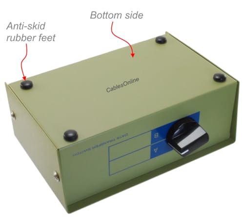 Cablesonline 2-Way A/B Rj45 Metal Rotary Manual Switch Box (Sb-034)