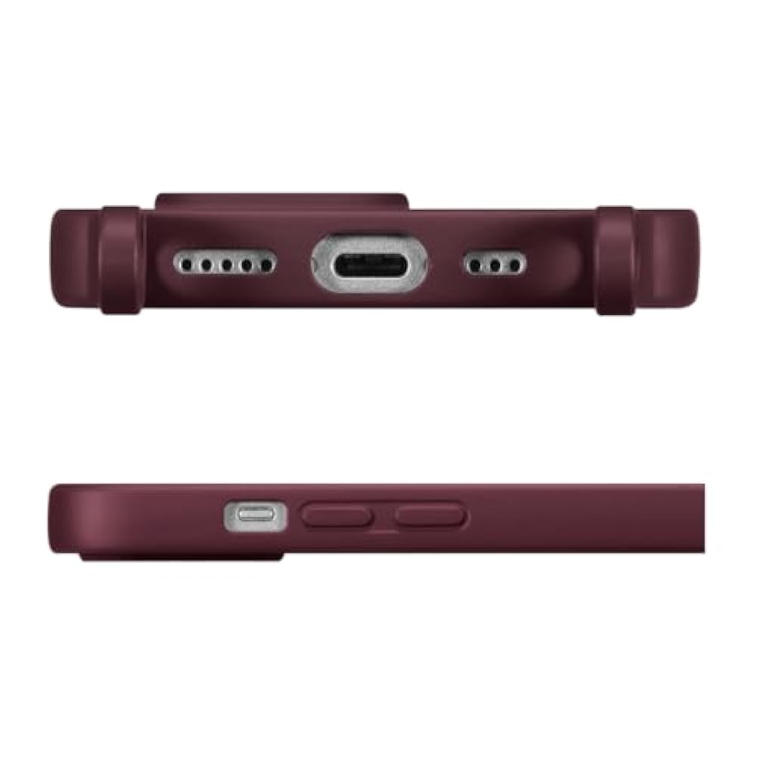 For Iphone 13/Iphone 14 Case With Strap,Crossbody Phone Case With Adjustable Neck Shoulder Lanyard,Soft Silicone Shockproof Protective Cover For Iphone 13/14 6.1 Inch-Wine Red