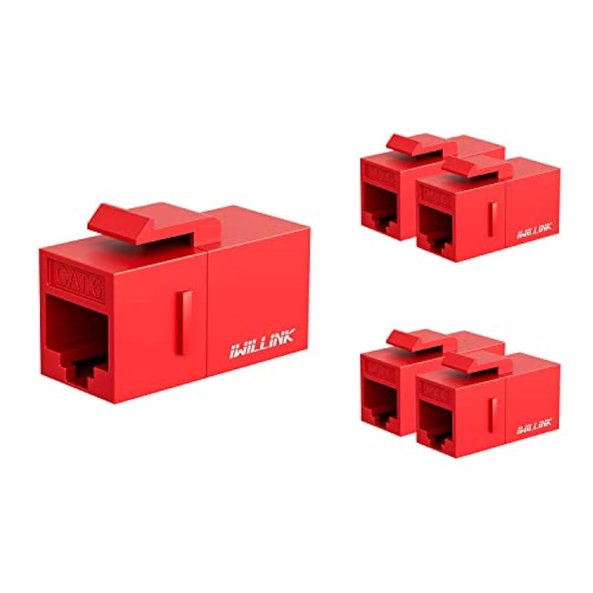 Rj45 Cat6 Keystone Coupler 5-Pack, Female To Female Cat6 Keystone Jack, Utp Ke