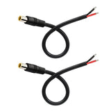 2 Pcs Dc7909 Power Pigtails Cable, 12V Dc 8Mm Male Plug To Bare Wire Open End Power Wire Supply Repair Cable, 16Awg Dc 7.9 X 5.5Mm Barrel Connector Pigtail For Solar Cell, Laptop Power(0.3M)