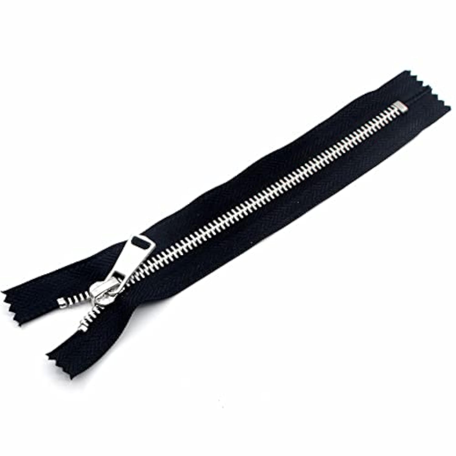6Pcs #5 Metal Teeth Zippers,Close End Zipper,8 Inch(20.32Cm)Silver Tee