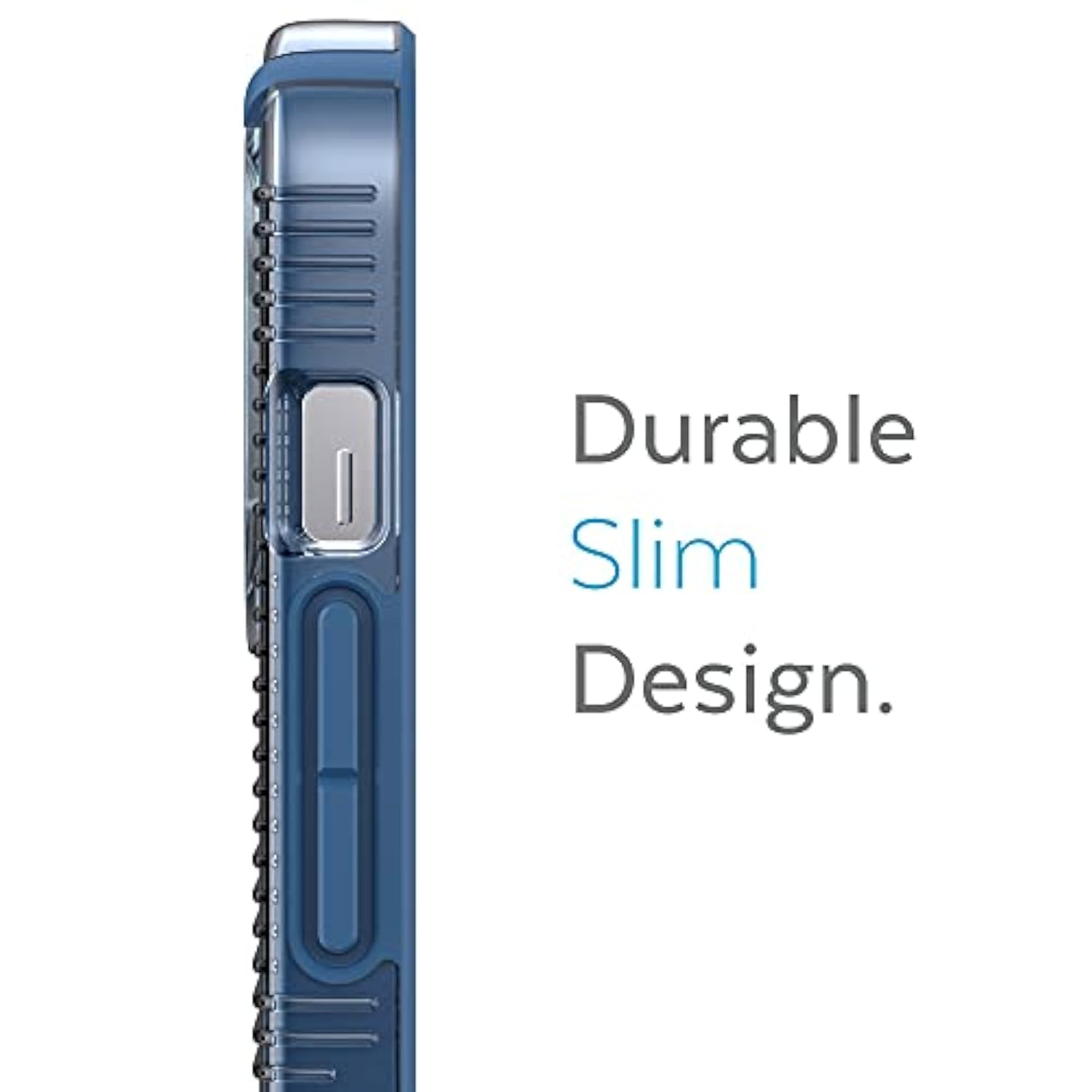 Speck iPhone 13 Pro Max Case - Drop Protection Fits iPhone 12 Pro Max & iPhone 13 Pro Max Phones - Compatible with MagSafe, Extra Grip, Dual Layer Slim Design - Glass Navy, Winter Navy GemShell