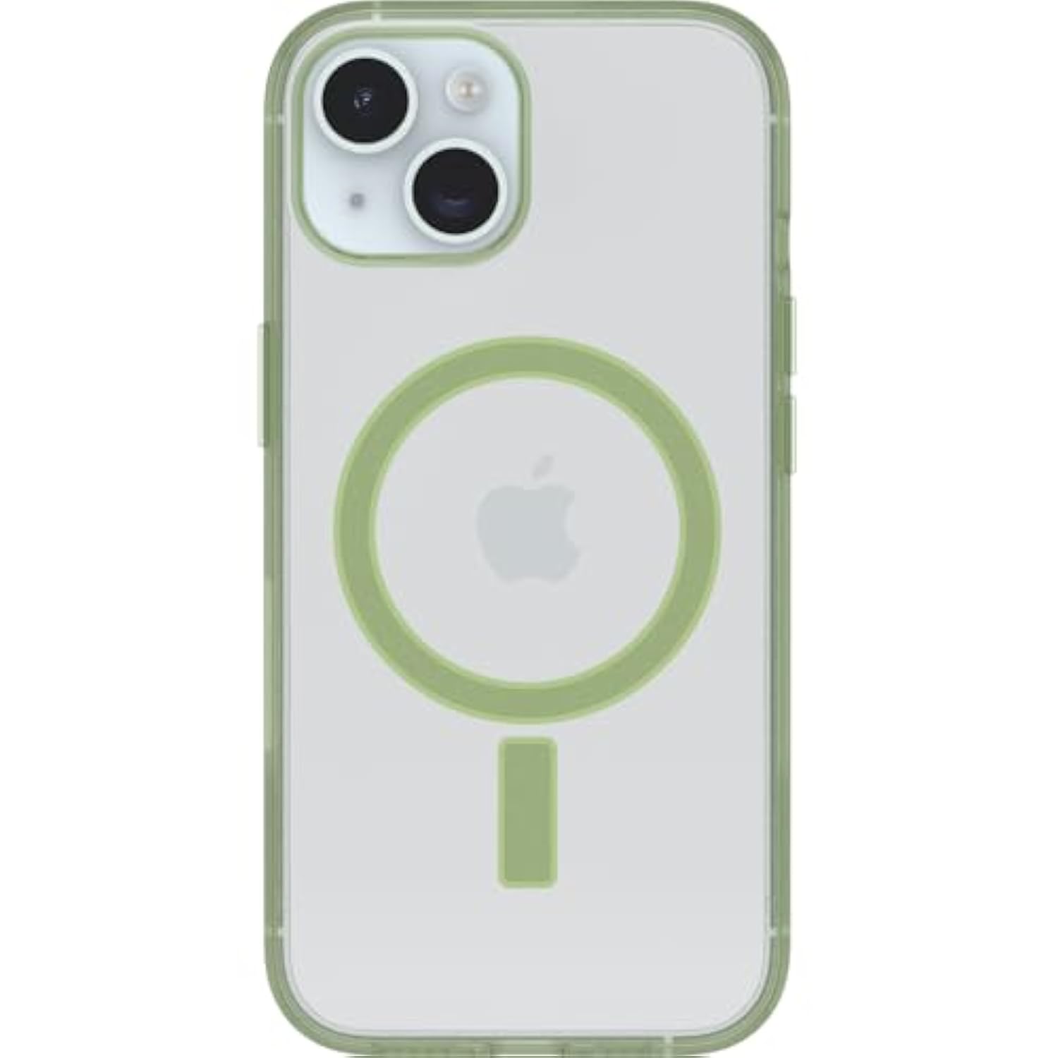 OtterBox Clear case with Colorful Grip Edge case for iPhone 15 - Moray (Green)